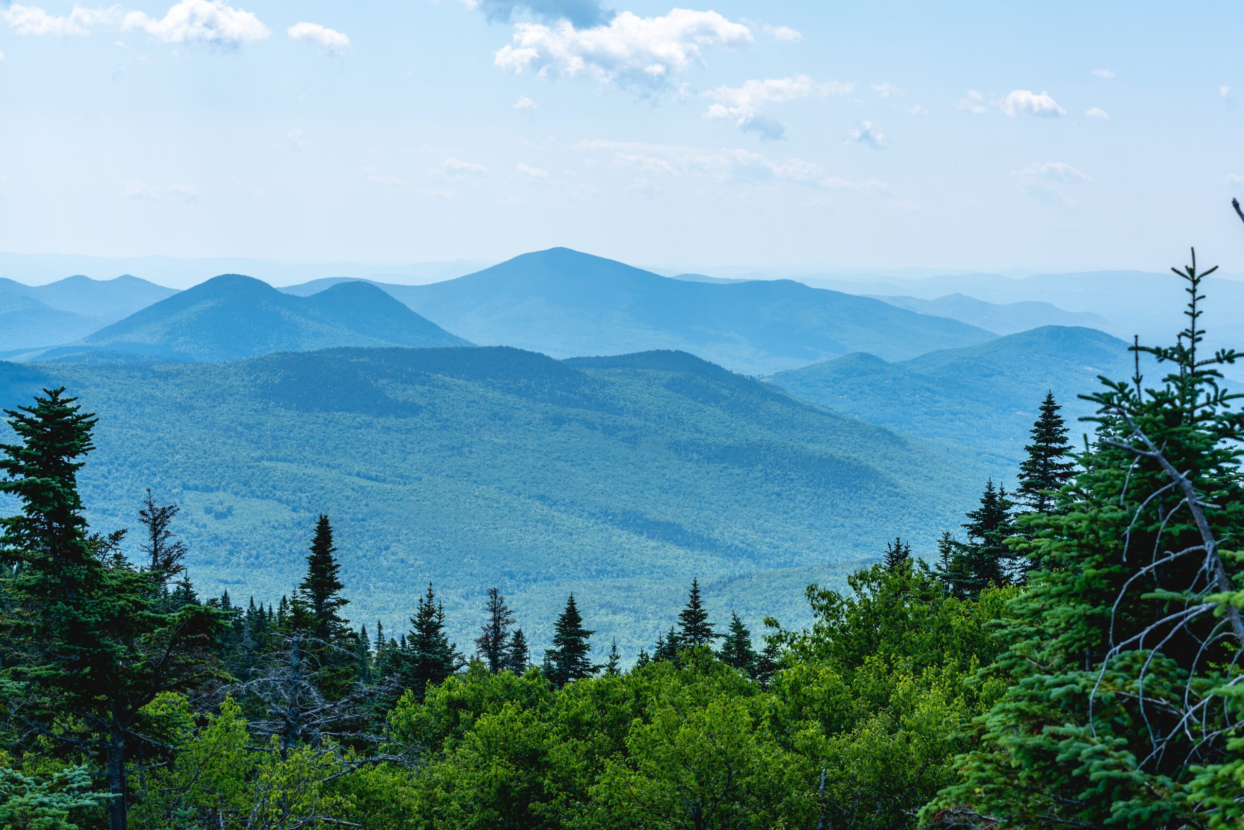 View of New Hampshire mountains from atop Wildcat Mountain